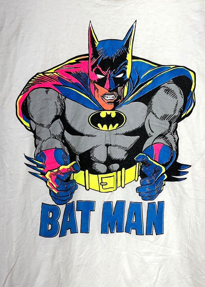 Batman DC Comic Print White T-shirt Size M