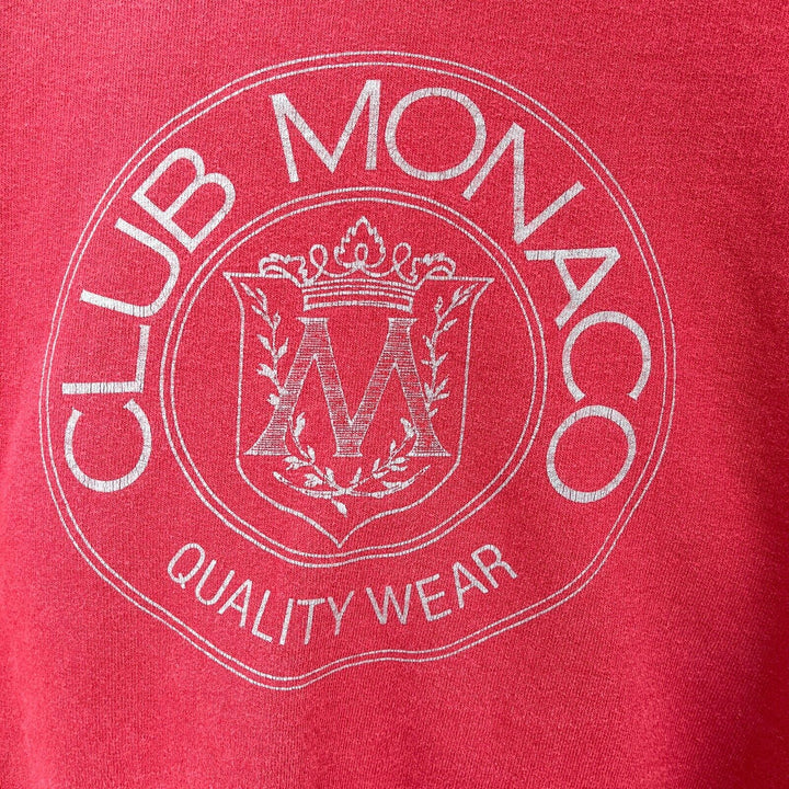 Vintage Club Monaco Logo Red Crew Neck Sweatshirt Size M