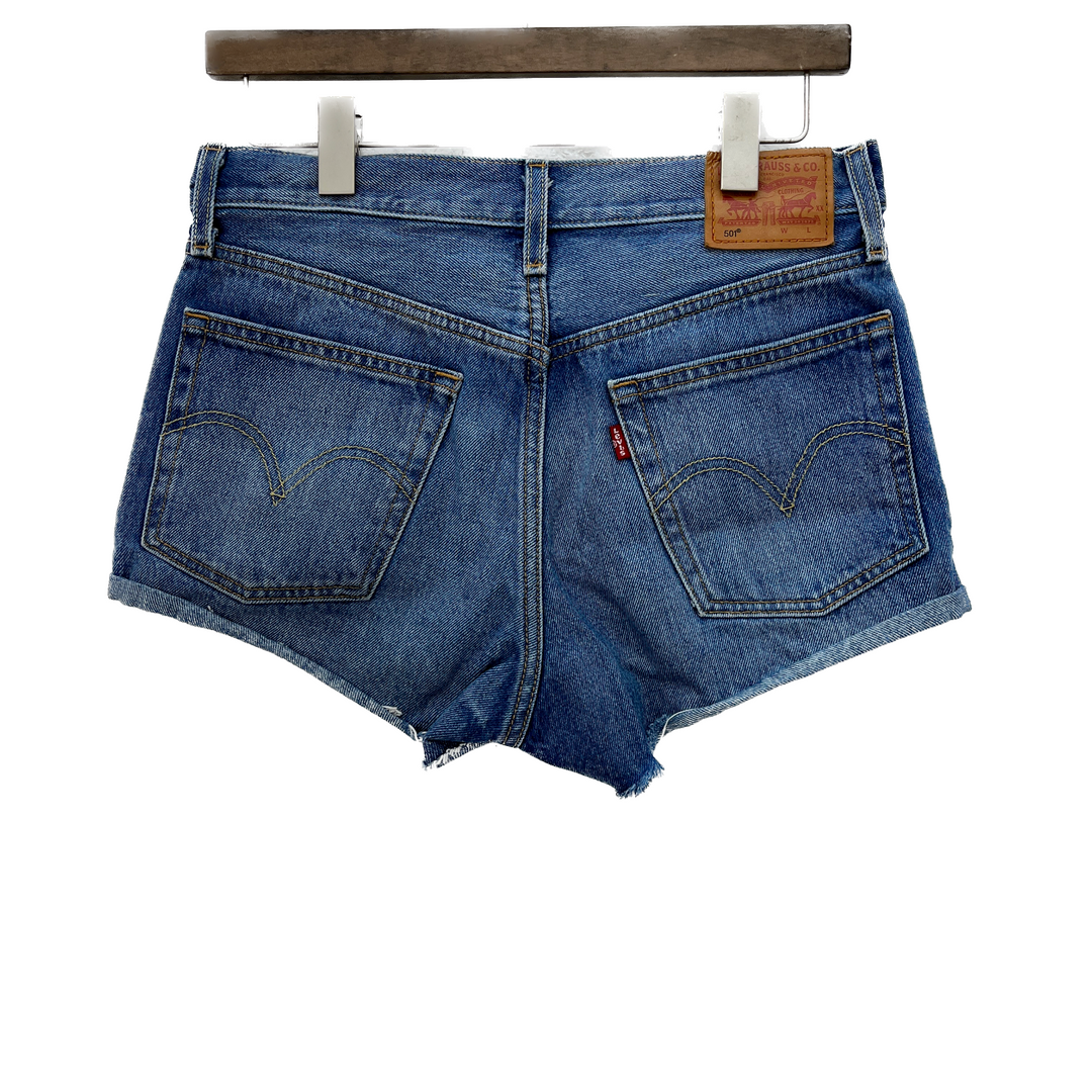 Levi Strauss 501 Medium Blue Mini Shorts Size 26