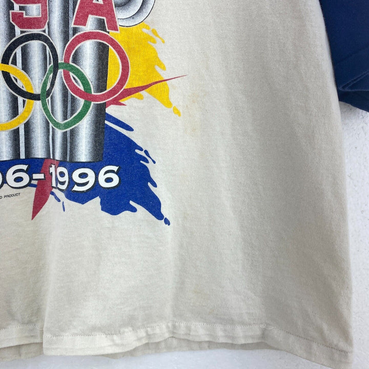 Vintage 100 Years Of Glory USA Olympics White T-shirt Size XL Tee