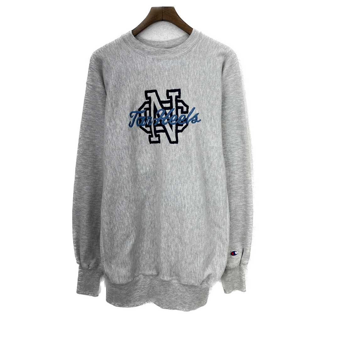 Vintage Tar Heels Champion Reverse Weave Gray Crew Neck Sweatshirt Size 2XL