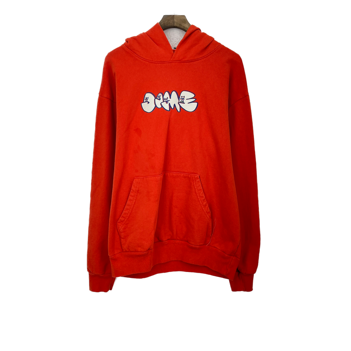 Vintage Dime MTL Skateboarding Red Pullover Hoodie Sweatshirt Size M