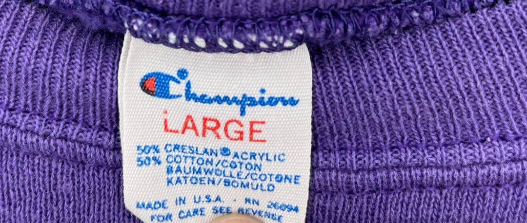 Vintage Champion Purple Crewneck Sweatshirt Size L