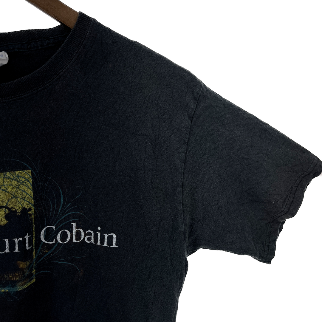 Vintage Kurt Cobain Nirvana 90s Rock Band T-shirt Black Size M